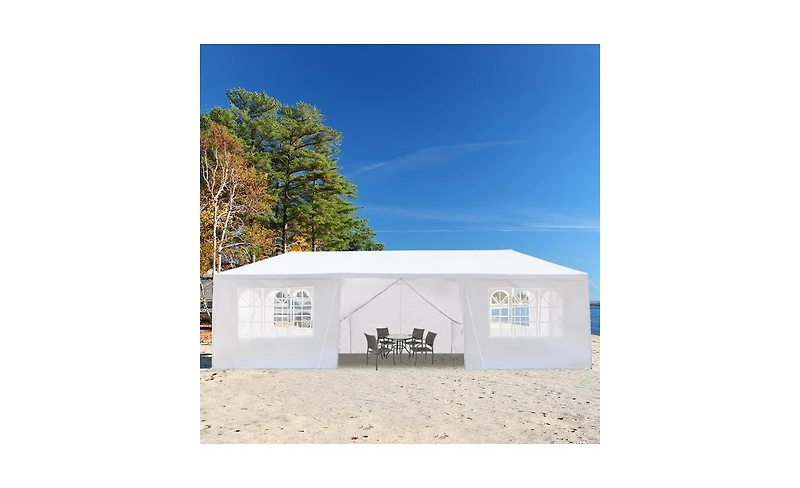 Slickblue 10'x30' Outdoor Party Tent with 8 Removable Sidewalls – Waterproof Canopy for Patio, Wedding Gazebo, and Outdoor