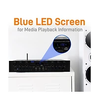 Pyle Bluetooth Home Audio Source Amplifier With Fm Radio, MP3/Usb/Sd/Aux Playback, 6-Channel, 600 Watt