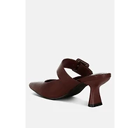 Shein Star Slim Block Heel Mules