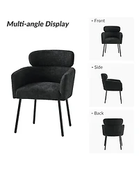 Hulala Home Niccolo Modern Boucle Dining Chair with Adjustment Feet