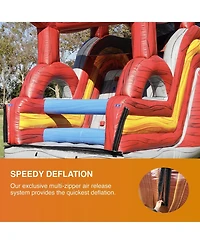JumpOrange Shadow Obstacle Course Bounce House Inflatable for Kids and Adults with Blower, Commercial Grade, Pop Ups, Outdoor Indoor