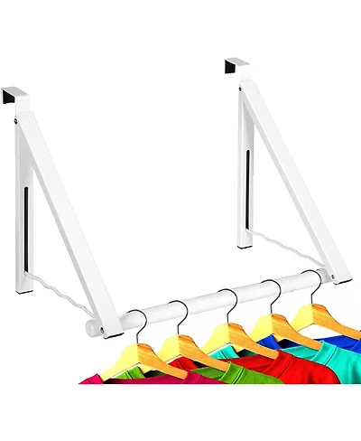 Florida Brands Over The Door Hanger Foldable and Expandable Rod for Hanging Towels, Coats & Clothes