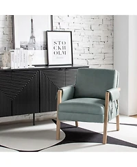 Olivia Farmhouse Armchair with Solid Wood Frame