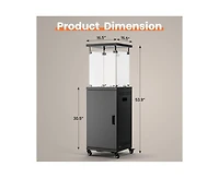 50000-btu Black Steel Floorstanding Propane Patio Heater with Wheels