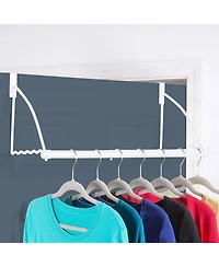 Florida Brands Over The Door Hanger Expandable Rod for Clothes, Towels.