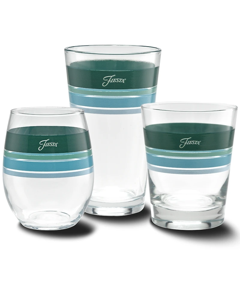 Fiesta Aegean Edgeline Stemless Wine Glass, Set of 4