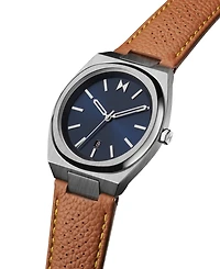Mvmt Men's Odyssey Ii Brown Leather Strap Watch ,40mm