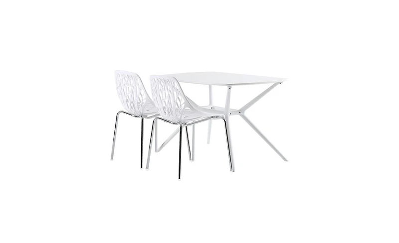 Slickblue 4-Piece Birds Nest Style Lounge Chair Set, Elegant White Design for Indoor & Outdoor Use