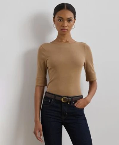 Lauren Ralph Lauren Stretch Cotton Boatneck T Shirt Pxs Xxl