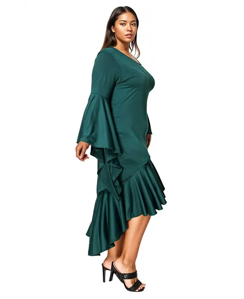 L I V D Plus Arielle Flowy Mermaid Hem Dress