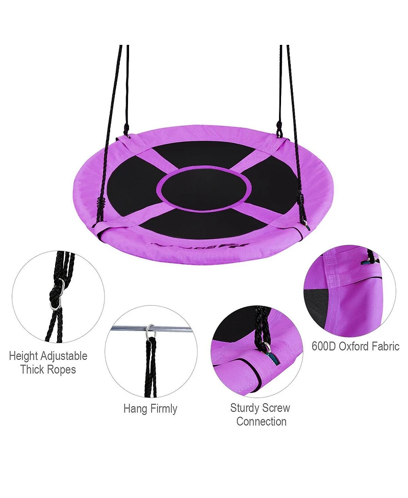 Sugift 40 Inch Flying Saucer Tree Swing Indoor Outdoor Play Set