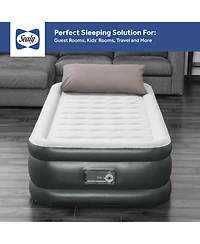 Sealy Baby Sealy Tritech Twin Sized 18" Air Mattress Bed 2 Person w/Built-In Ac Pump & Bag