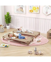 Pack of 6 Kids Stackable Naptime Cot 52" L x 23" W Daycare Rest Mat