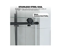 gaomon Shower Door, 56-60" W × 76" H Frameless Sliding Shower Door,Waterproof Glass Shower Door with Stainless Steel Handle and Seal Strip, 5/16"