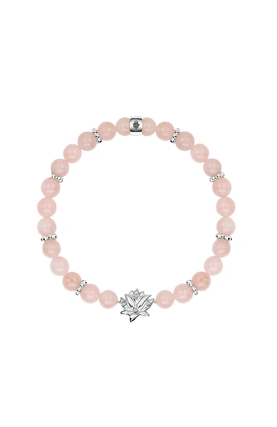 Emotion Renewal - Rose Quartz Lotus Charm Bracelet
