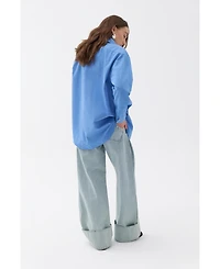 Nocturne Women's Oversized Button-Up Shirt