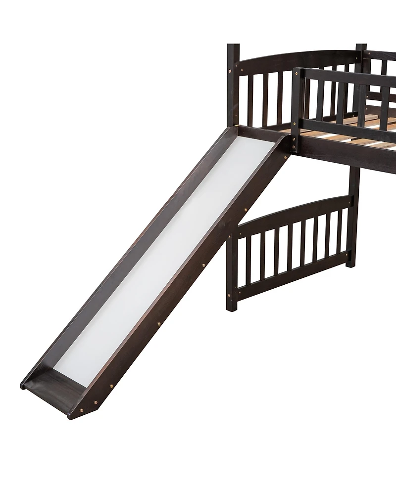 Streamdale Twin Loft Bed With Slide, House Slide