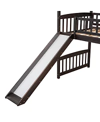 Streamdale Twin Loft Bed With Slide, House Slide