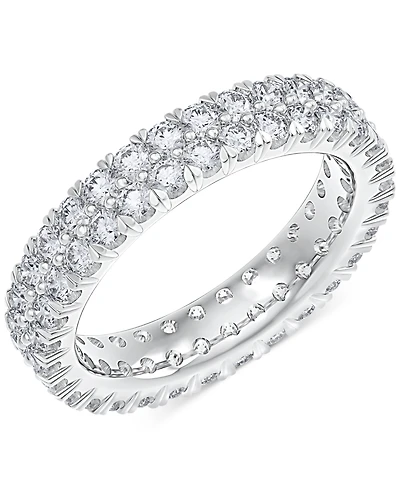 Diamond Double Row Eternity Ring (2 ct. t.w.) Platinum, 14k White Gold, or Rose Gold