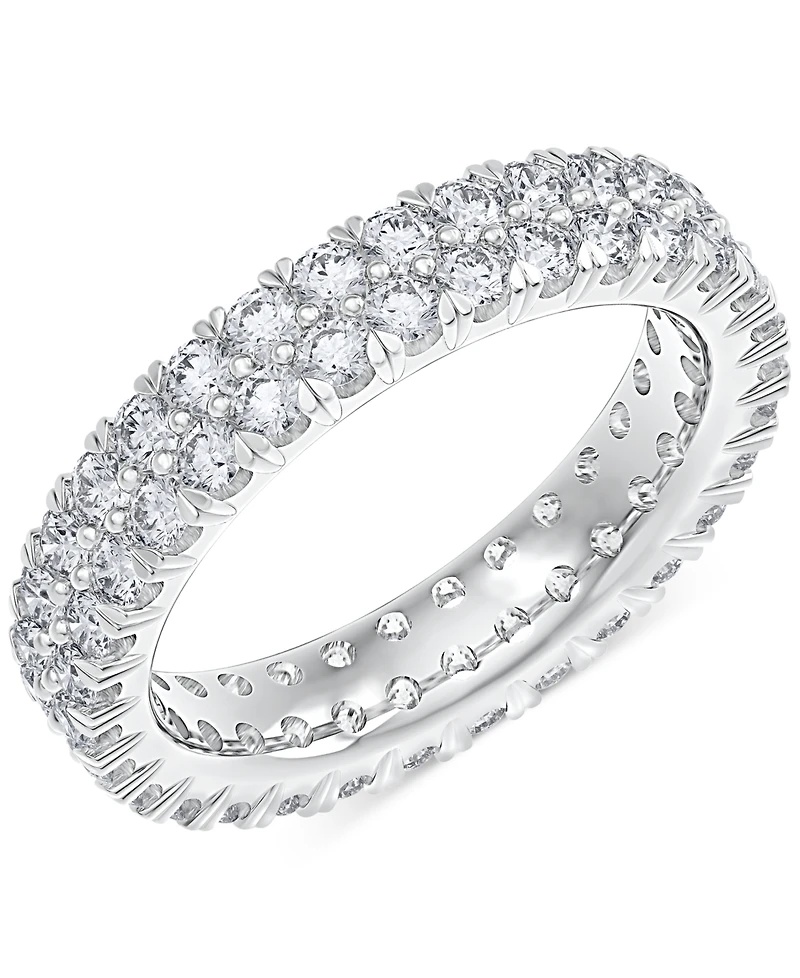 Diamond Double Row Eternity Ring (2 ct. t.w.) Platinum, 14k White Gold, or Rose Gold