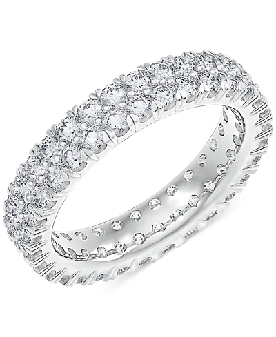 Diamond Double Row Eternity Ring (2 ct. t.w.) Platinum, 14k White Gold, or Rose Gold