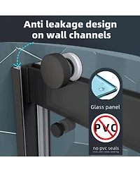 Streamdale Bypass Shower Door, Reversible Opening, 56"-60" x 74