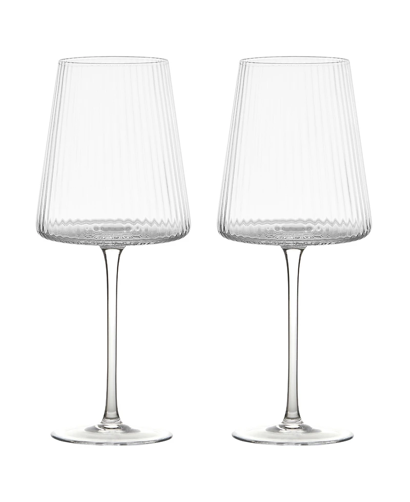 Anton Studio Designs Empire Clear Wine Glasses, Set of 2