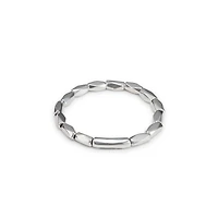 UNOde50 Silver-Plated Metal Alloy Elongated Jump Rings Bracelet