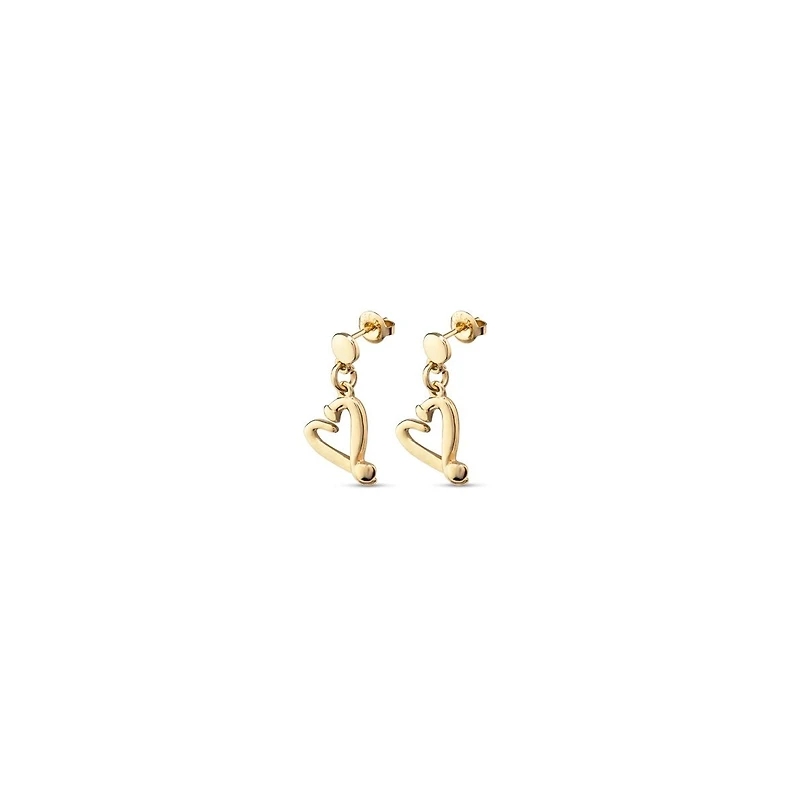 UNOde50 Metal Alloy Nailed Heart Earrings