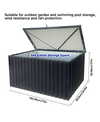 Streamdale Metal Storage Box Store Large Out Door Use