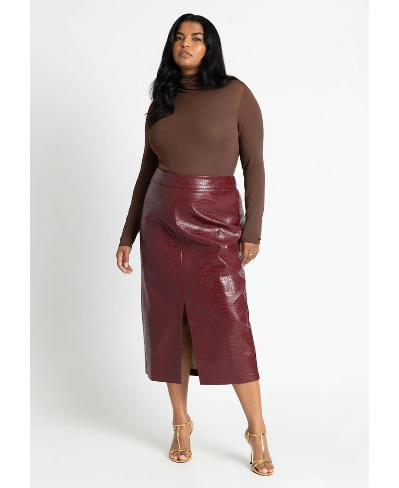 Eloquii Women's Sheer Lightweight Turtleneck Sweater