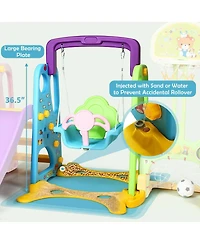 Gouun 6-in-1 Climber Swing Basketball Hoop Football Gate