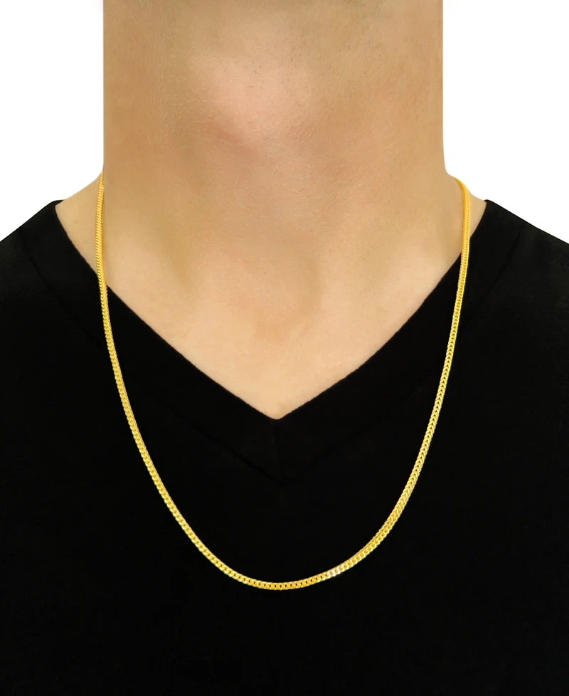 24" Franco Chain Necklace (1-7/8mm) in 14k Gold