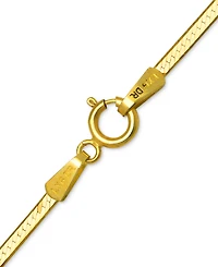 20" Flat Herringbone Chain Necklace (1-1/4mm) in 14k Gold