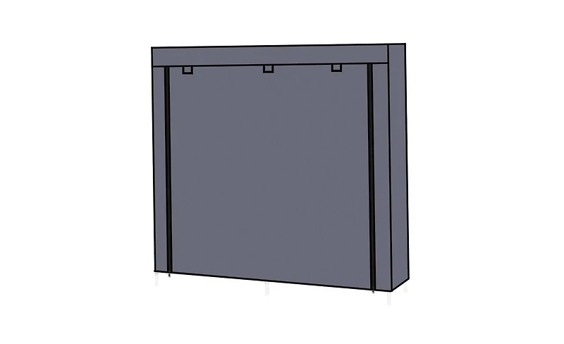 Slickblue 7-Tier Portable Shoe Rack with Fabric Cover for Organized Shoe Storage and Closet Organization