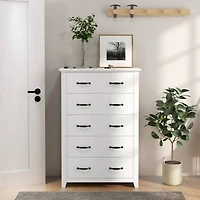 5 Drawer Chest Storage Dresser Tall Cabinet Organizer Bedroom Hallway