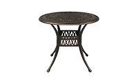 Slickblue Round Top Courtyard Cast Aluminum Table – Bronze