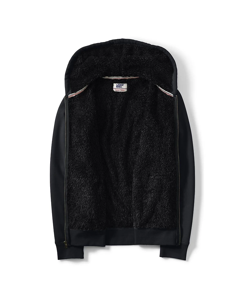 Lands' End Big & Tall Serious Sweats Full Zip High Pile Fleece Hoodie