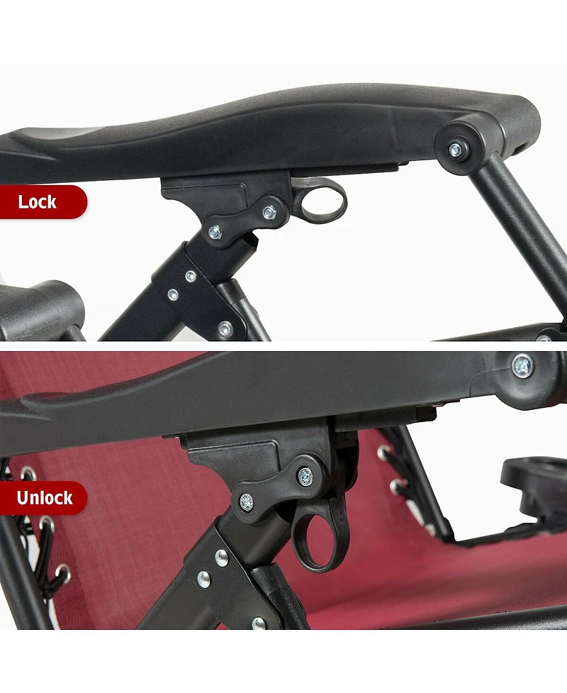 Inolait Sugift Oversize Lounge Chair with Cup Holder of Heavy Duty for outdoor