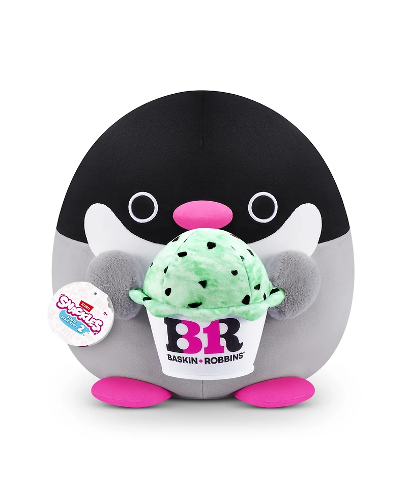 Snackles Zuru Large Penguin and Basink-Robbin Soft Plush Toy
