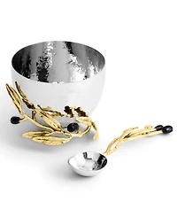 Michael Aram Olive Branch Nut Dish with Spoon