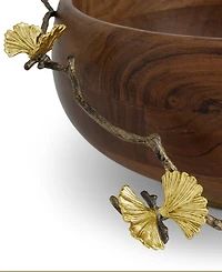 Michael Aram Butterfkly Ginkgo Wood Bowl