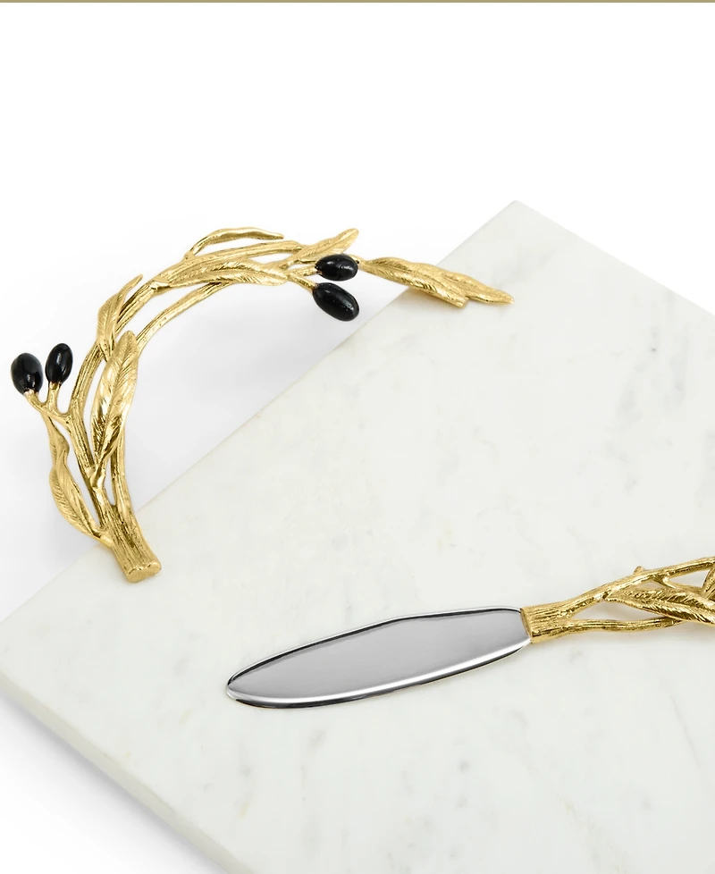 Michael Aram Olive Branch Cheeseboard and Knife Set