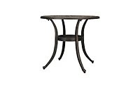 Slickblue 23.6-Inch Phoenix Round Garden Cast Aluminum Table - Bronze