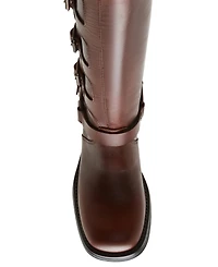 Steve Madden Women's Rocky Knee-High Buckled Moto Boots