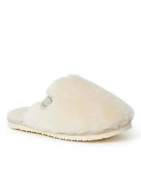 Fireside By Dearfoams Women's Shelly Beach Genuine Shearling Fuzzy Scuff Slipper