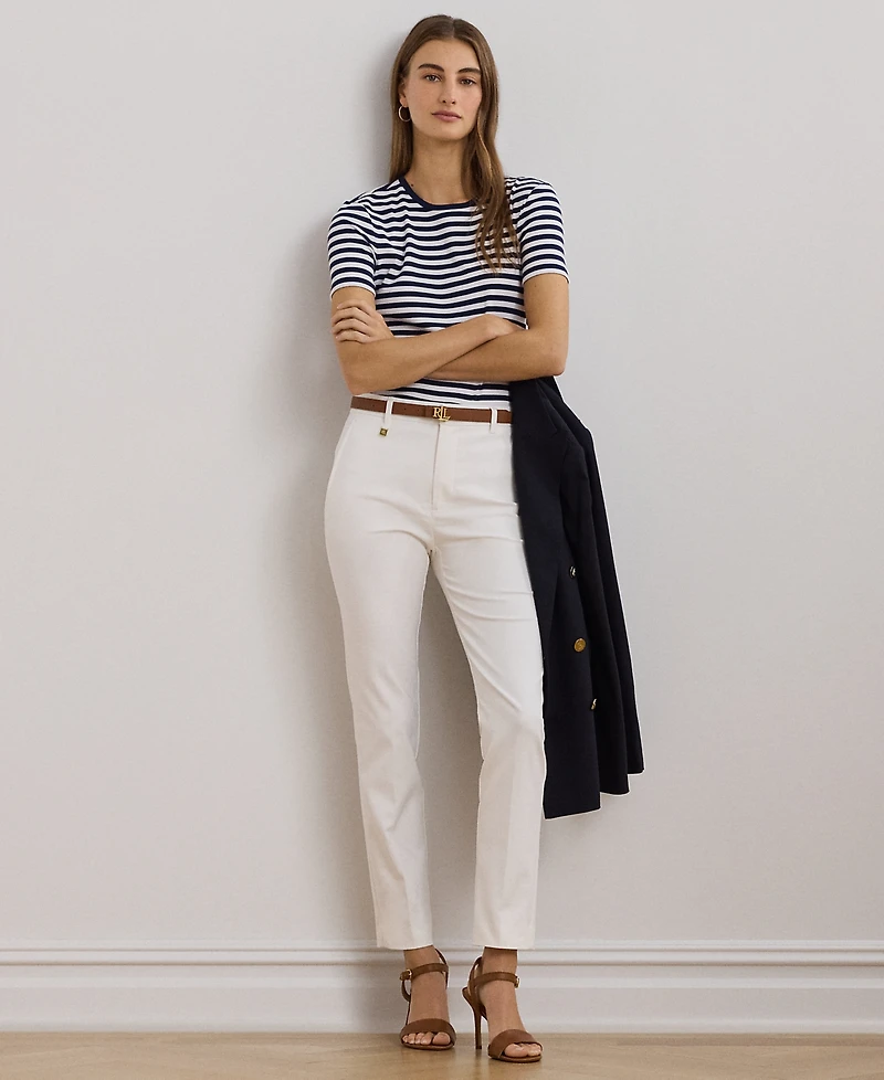 Lauren Ralph Double-Faced Stretch Cotton Pant