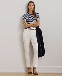 Lauren Ralph Double-Faced Stretch Cotton Pant