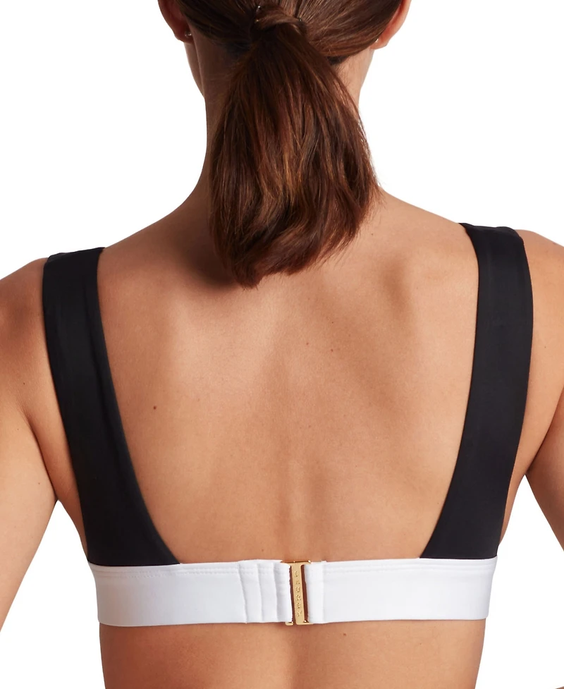 Lauren Ralph Women's Banded Modern V-Neck Bikini Top