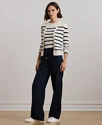Lauren Ralph Petite 100% Linen Wide-Leg Pants